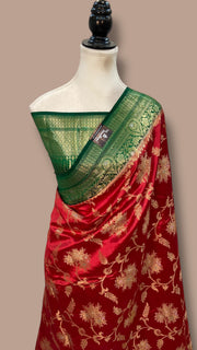 Pure Dupion Silk Banarasi Saree - The Handlooms