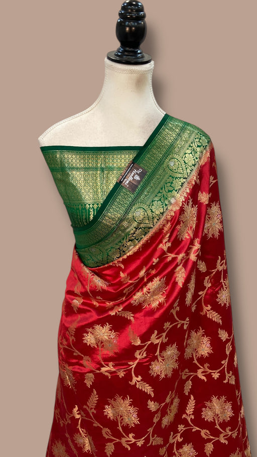 Pure Dupion Silk Banarasi Saree - The Handlooms