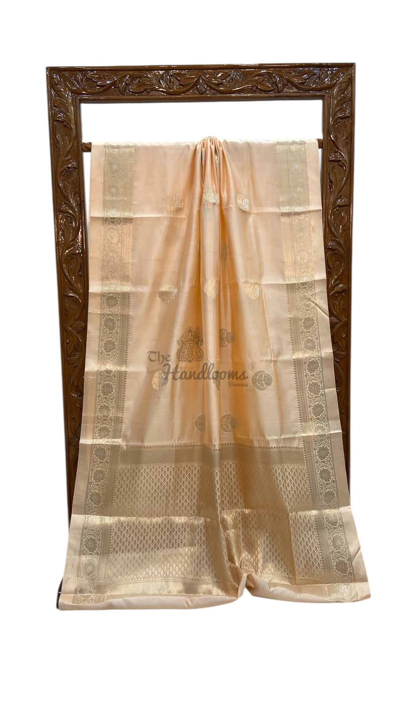 Pure Mango Silk Banarasi Handlokom Saree