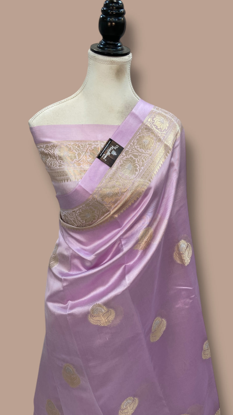 Pure Mango Silk Banarasi Handlokom Saree