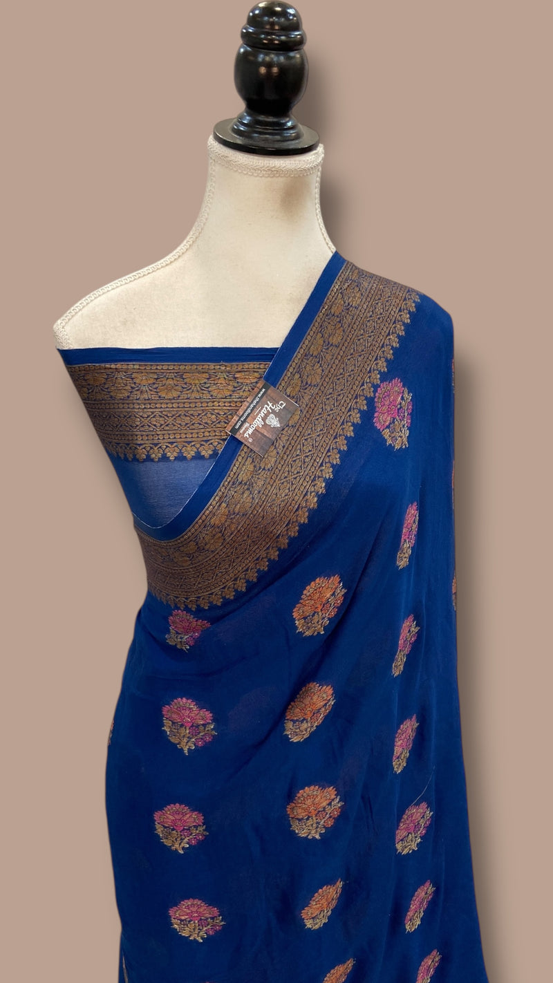 Pure Chiffon Khaddi Banarasi Saree