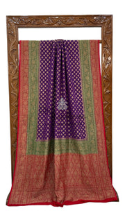 Khaddi Georgette Handloom Banarasi Saree -  Antique zari - The Handlooms