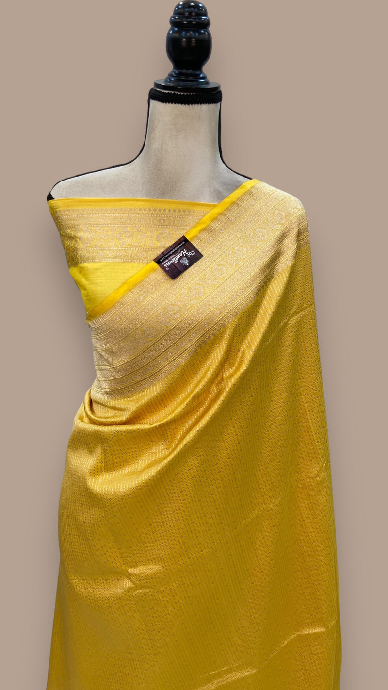 Pure Katan Silk Banarasi Handloom Saree - Tanchui Brocade - The Handlooms