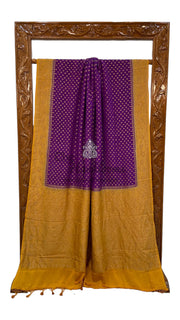 Khaddi Crepe Georgette Banarasi Saree -  Antique zari - The Handlooms