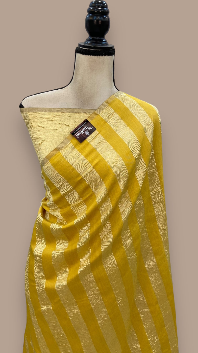 Pure Moonga Tissue Silk Banarasi Handloom Saree - The Handlooms