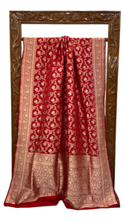 Pure Katan Silk Banarasi Handloom Saree - All over Jaal work - With Meenakari - The Handlooms