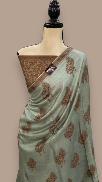 Pure Tussar Silk Handloom Banarasi Saree