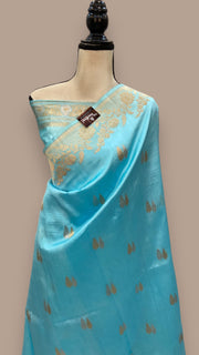Pure Katan Silk Banarasi Handloom Saree - All over Kadua motifs - The Handlooms