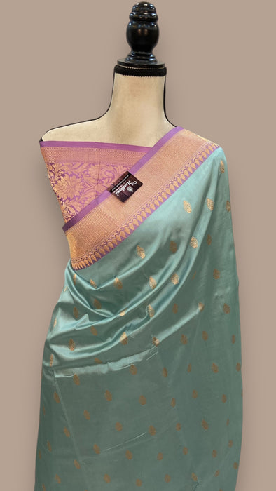 Pure Katan Silk Banarasi Handloom Saree - All over Kadua motifs