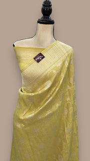 Tussar Georgette Handloom Banarasi Saree - The Handlooms