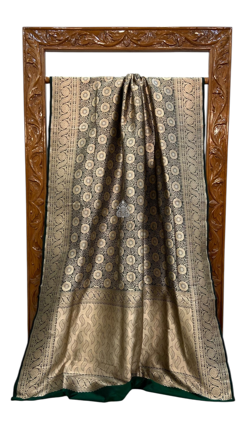 Pure Katan Silk Banarasi Handloom Saree - Tanchui Brocade With Meenakari - The Handlooms