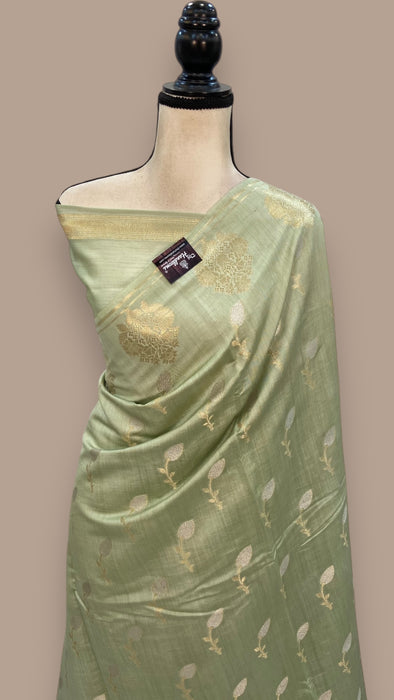 Moonga Georgette Handloom Banarasi Saree