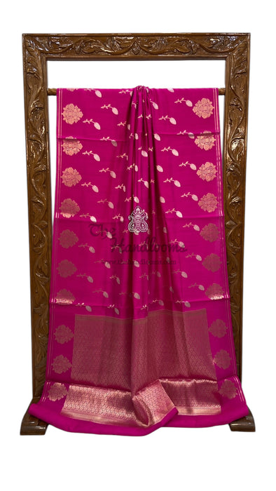 Moonga Georgette Handloom Banarasi Saree