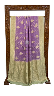 Pure Khaddi Georgette Handloom Banarasi Saree - The Handlooms