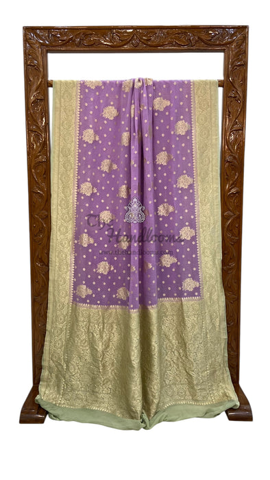 Pure Khaddi Georgette Handloom Banarasi Saree