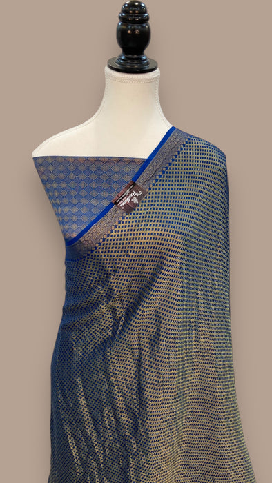 Pure Chiffon Khaddi Banarasi Saree - Reshami Zari