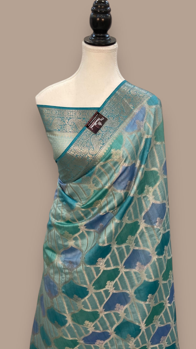 Pure Chiniya Silk Handloom Banarasi Saree - The Handlooms
