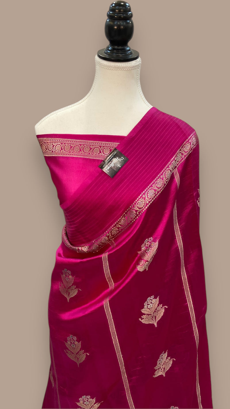 Pure Mango Silk Banarasi Handloom Saree - The Handlooms