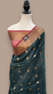 Pure Kora Handloom Banarasi Saree - The Handlooms