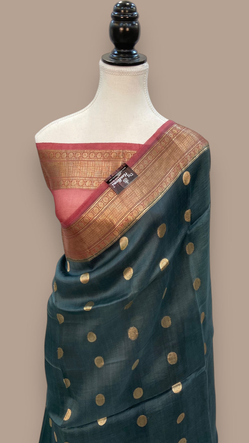 Pure Kora Handloom Banarasi Saree - The Handlooms