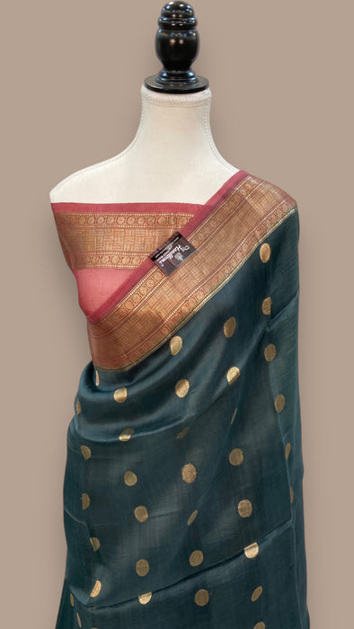 Pure Kora Handloom Banarasi Saree