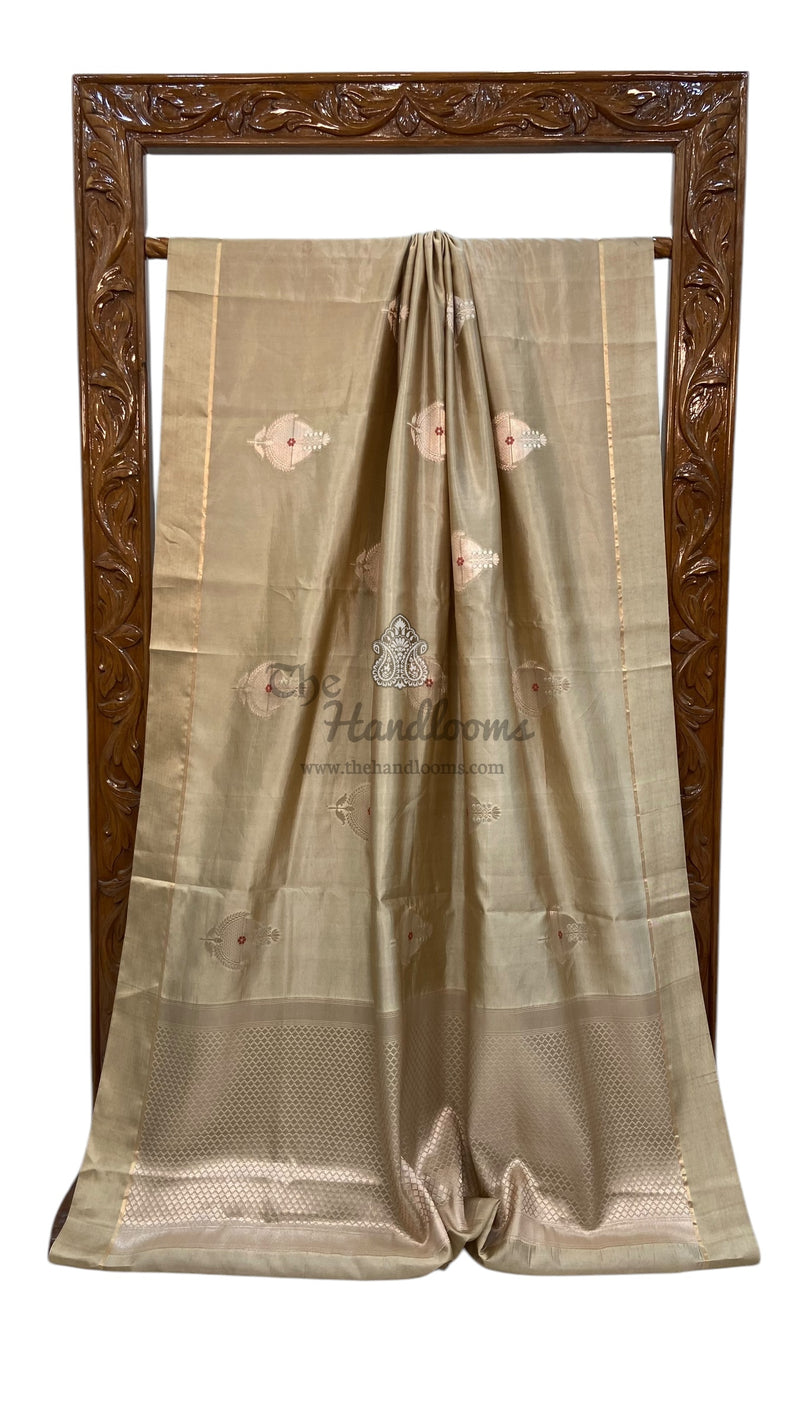 Pure Mango Silk Banarasi Handloom Saree - The Handlooms