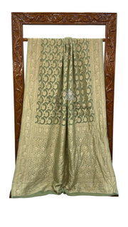 Khaddi Georgette Handloom Banarasi Saree - The Handlooms