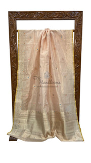 Pure Kora Handloom Banarasi All Over Kadua Motifs Saree - The Handlooms