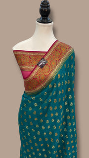 Pure Chiffon Khaddi Banarasi Saree - The Handlooms