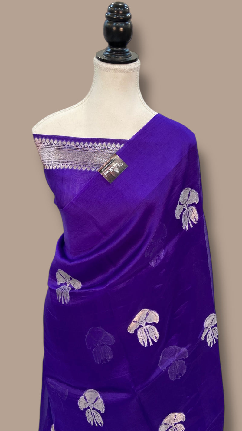 Pure Kora Handloom Banarasi Saree - The Handlooms