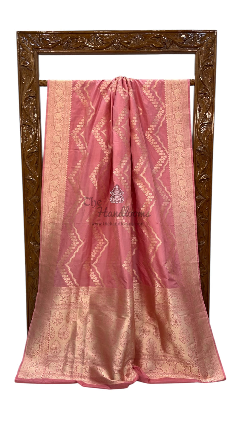 Pure Katan Silk Banarasi Handloom Saree - All over Jaal work - The Handlooms