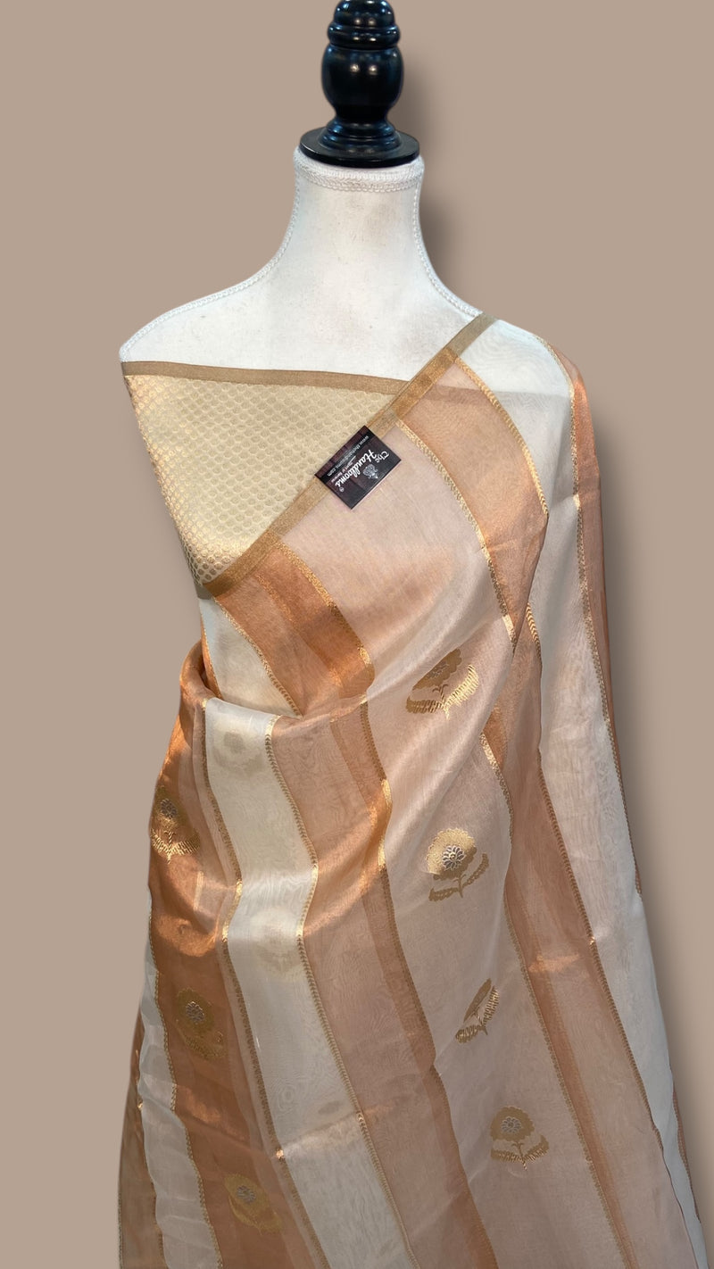 Pure Kora Handloom Banarasi Saree - The Handlooms