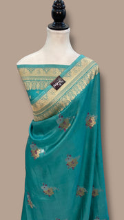 Pure Mushroo Silk Handloom Banarasi Saree - The Handlooms