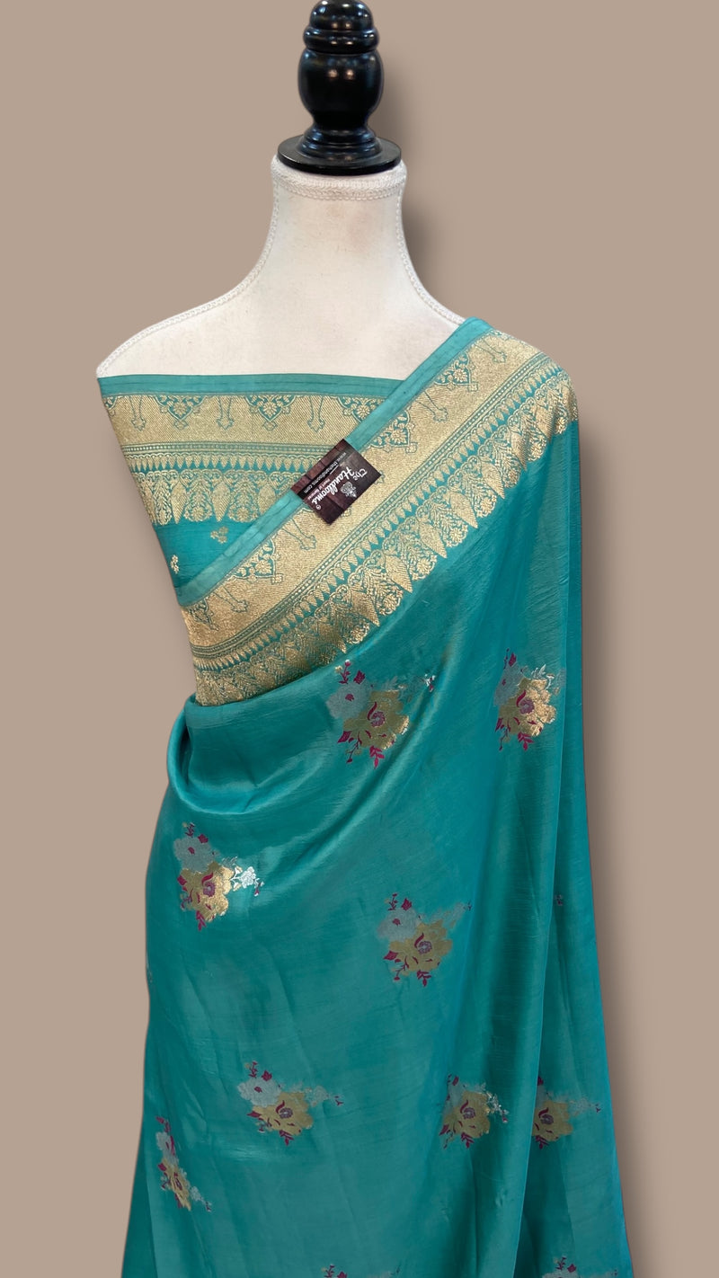 Pure Mushroo Silk Handloom Banarasi Saree - The Handlooms