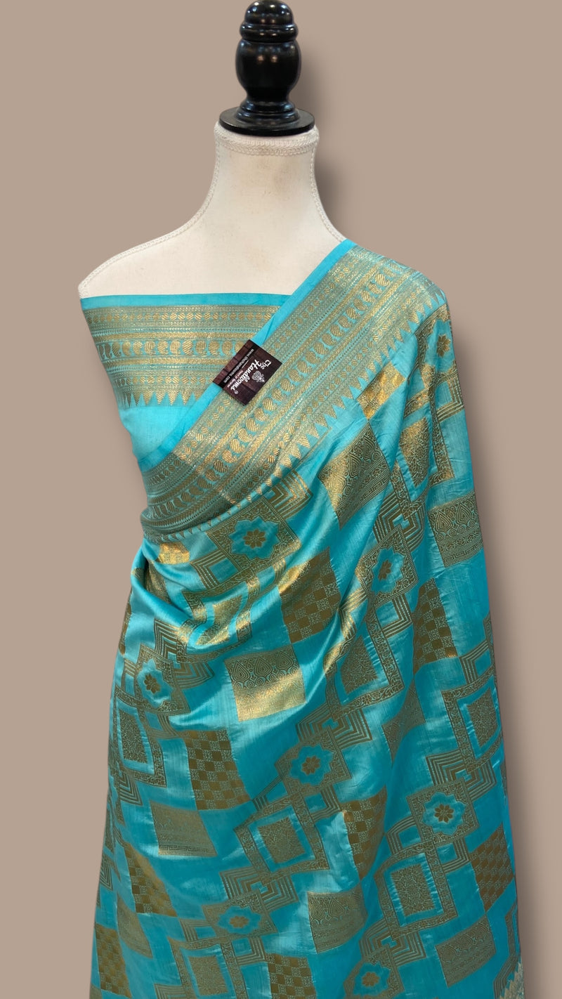Pure Chiniya Silk Khaddi Handloom Banarasi Saree - The Handlooms