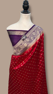 Pure Dupion Silk Banarasi Handloom Saree - The Handlooms
