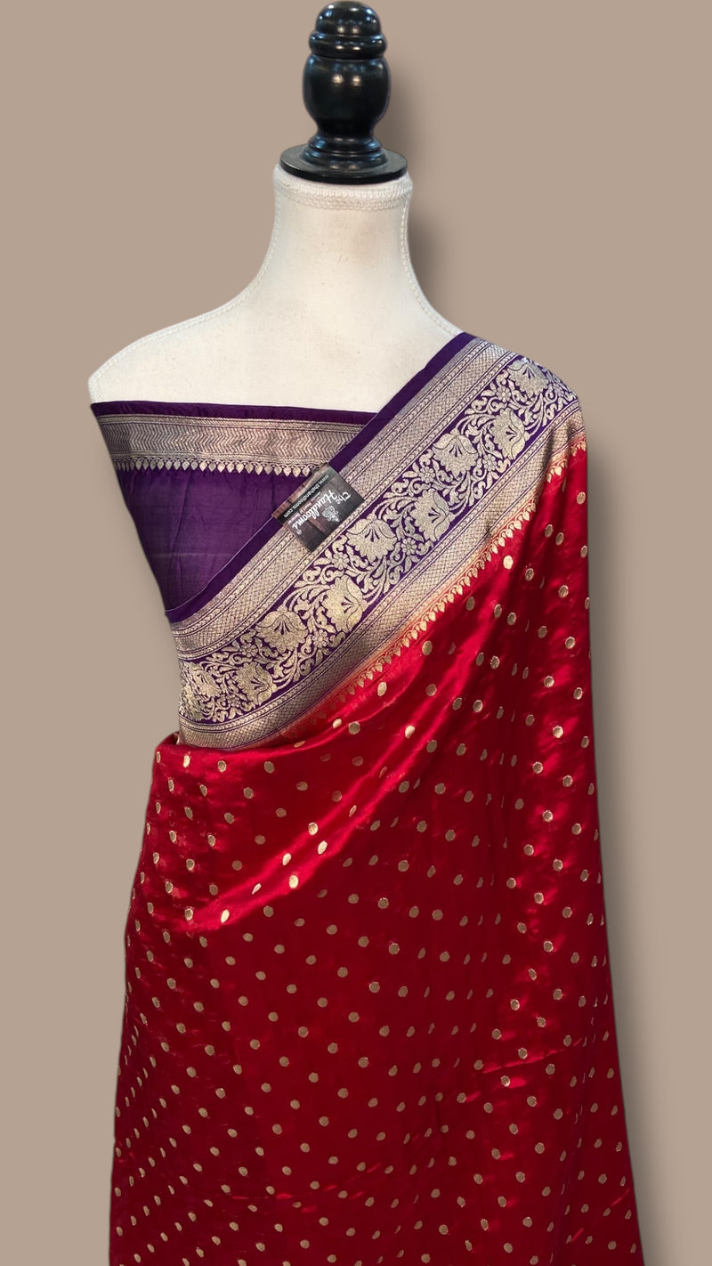 Pure Dupion Silk Banarasi Handloom Saree - The Handlooms