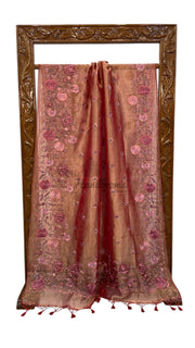 Pure Tissue Handloom Banarasi Saree With Chikankari - The Handlooms