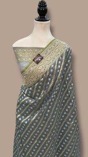 Pure Cotton Tissue Banarasi Handloom Saree - The Handlooms