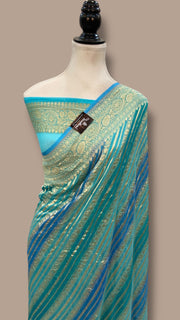 Khaddi Georgette Handloom Banarasi Saree - The Handlooms