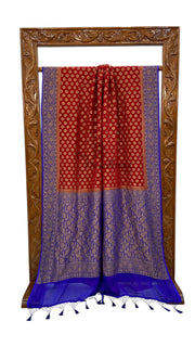 Khaddi Georgette Handloom Banarasi Saree - The Handlooms