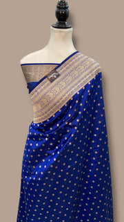 Pure Katan Silk Banarasi Handloom Saree - All over Jaal work - The Handlooms
