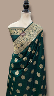 Pure Katan Silk Banarasi Handloom Saree - All Over Jaal Work - The Handlooms
