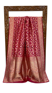 Pure Katan Silk Banarasi Handloom Saree - All Over Sona Roopa Jaal Work - The Handlooms