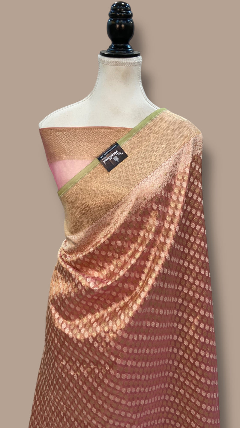 Pure Tissue Reshmi zari Handloom Banarasi Saree - The Handlooms