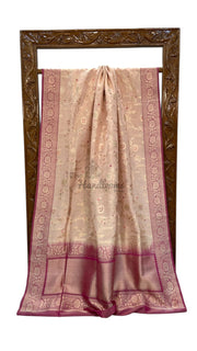 Pure Katan Tissue Silk Banarasi Handloom Saree - All over kadiyal Jaal work With Meenakari - The Handlooms
