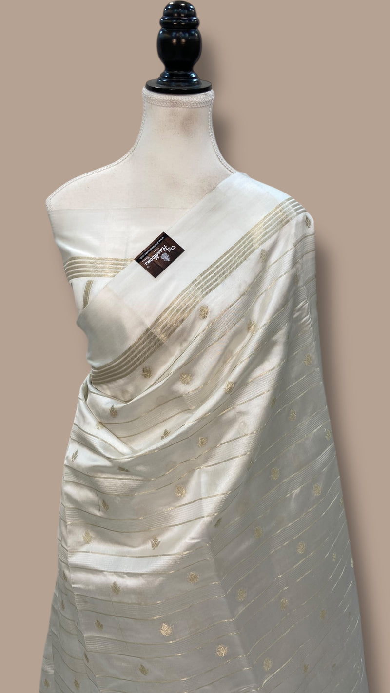 Pure Mango Silk Banarasi Handloom Saree - The Handlooms