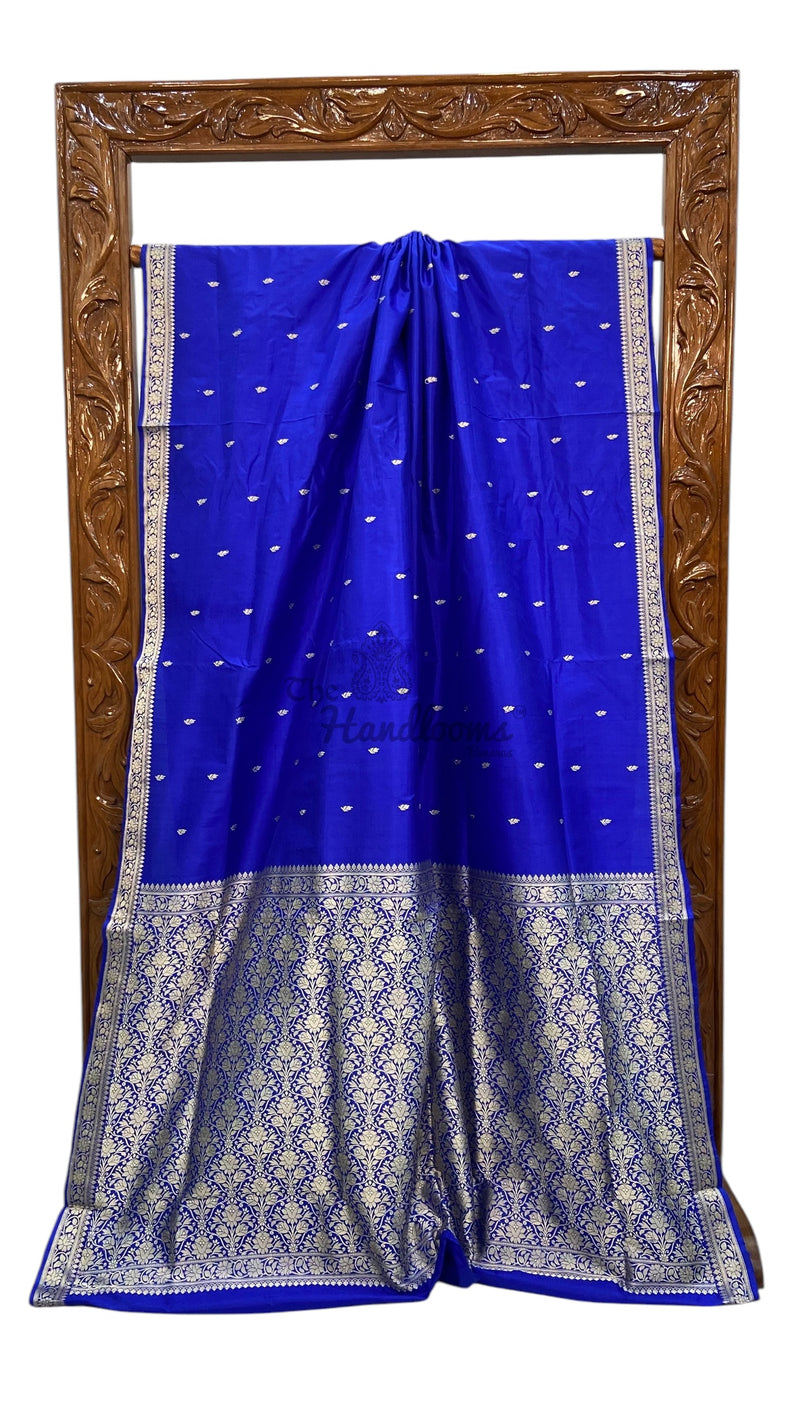 Pure Katan Silk Reshmi Zari Banarasi Handloom Saree - The Handlooms