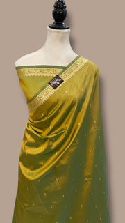 Pure Katan Silk Reshmi Zari Banarasi Handloom Saree - The Handlooms