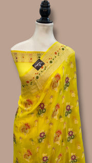 Pure Chiffon Khaddi Banarasi Saree - The Handlooms